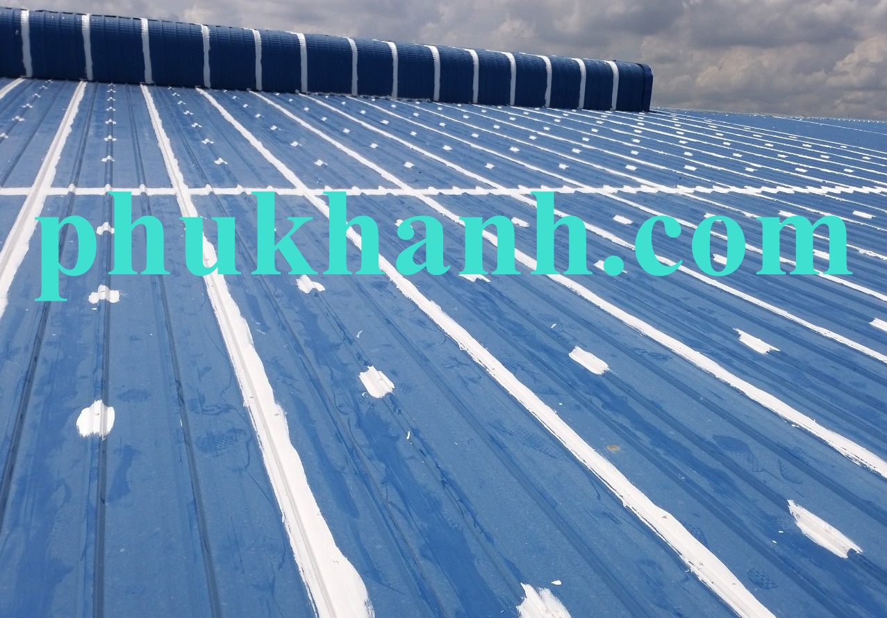 THI CÔNG CHỐNG DỘT MÁI TÔN NHÀ XƯỞNG CÔNG TY TNHH CHUTEX INTERNATIONAL (LONG AN)